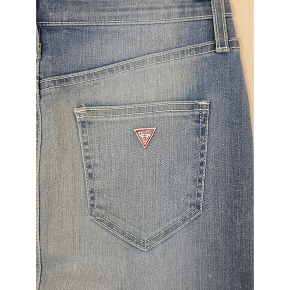 GUESS Midi Denim Skirt Womens Size Medium Pensil Straight Y2k - Picture 6 of 10